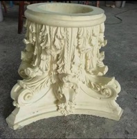 Base de colonnes romaines GRG de haute qualité, décoration extérieure pour la maison, base de pilier romain blanc pour bâtiments de style européen