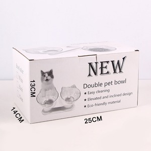 Comedero doble para gatos con diseño elevado para comida y agua, estación de alimentación. - Product Image 4