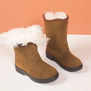 รองเท้าบูทลุยหิมะแบบยูนิเซ็กซ์ 36-47 บุขนสัตว์อุ่นสำหรับฤดูหนาว กันลื่น ส้นเตี้ย - Product Image 4