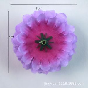Têtes de fleurs de chrysanthème artificielles Jingyuan en polyester pour décorations de mariage DIY - Product Image 3