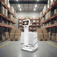 Robot AMR à évitement automatique d'obstacles avec rappel vocal intégré, robot de transport mobile autonome, pièces de machines de construction