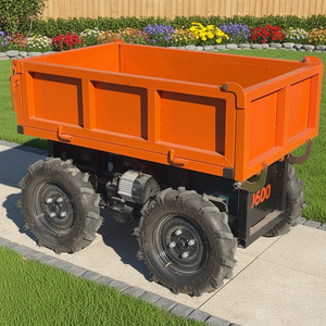 Chariot à roues <span class=keywords><strong>mini</strong></span>-dumper compact électrique télécommandé, chariot électrique surpuissant, transporteur 500 kg, CE EPA - Product Image 4