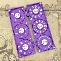 Ensemble de dés polyédriques en métal 6 en 1, D4 D6 D8 D10 D12 D20, cadran rotatif pour jeux de table RPG DND