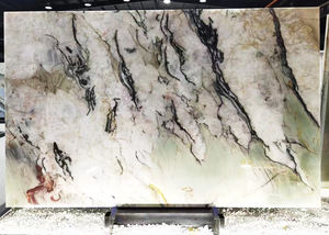 Losa de mármol Tiffany, <span class=keywords><strong>Laguna</strong></span>, cristal, cuarcita, función retroiluminada, decoración de pared, 20mm, 30mm, tocador de baño, azulejo de pared Bookmatched - Product Image 3