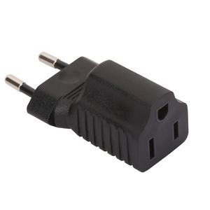 Adaptateur secteur noir EU vers US prise Euro vers convertisseur NEMA 5-15R 2 broches rondes vers prise femelle 3 broches 10A 250V - Product Image 4