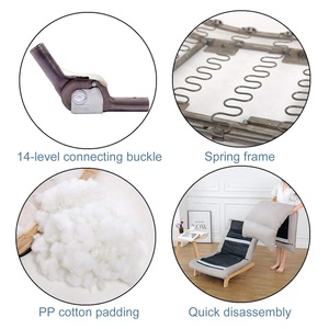 Vente paresseux gris doux café inclinable salon plancher accent inclinable velours salon fauteuils avec oreiller pouf <span class=keywords><strong>accoudoir</strong></span> - Product Image 4