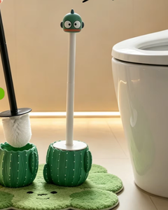 Ensemble de brosses WC mignonnes en forme de <span class=keywords><strong>cactus</strong></span> avec support – Outil de nettoyage pour salle de bain domestique – Fournitures de nettoyage WC - Product Image 4