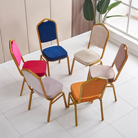 Chaises de salle à manger modernes en fer de luxe pour hôtels, mariages, banquets, réunions VIP, restaurants, événements, fêtes, églises