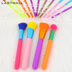 Free Sample 15pcs brush set colorful Handle Makeup Brush Set/Custom Logo Make Up Brushes