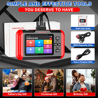 Lector de Códigos de Auto Universal Electrónico OBD2 Kingbolen S800 con 15 Funciones de Reinicio, Compatible con Android para Diagnóstico de ABS, SAS y SRS
