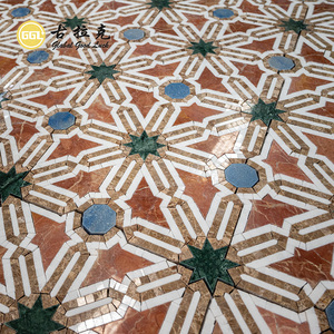 Mosaicos de Mármol Rosso <span class=keywords><strong>Alicante</strong></span> y Azul Macaubas de Alta Calidad para Diseño de Interiores, Revestimiento de Paredes, Baños, Hoteles y Villas - Product Image 4