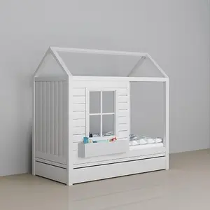 Muebles de dormitorio para niños Fabricación en China Castillo de princesa para niñas y niños Casa de niños sólida multifuncional moderna Cama de madera FSC