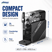 Nouvelle machine à slush portable N2J1-01 de 2 L, mini-machine commerciale à refroidissement rapide pour yaourt, glace aux fruits, sorbet au chocolat, eau glacée
