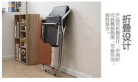 Chaises de bureau pliantes en cuir pour réunions, chaise de conférence empilable, chaise de formation empilable avec tablette d'écriture et avec espace de rangement