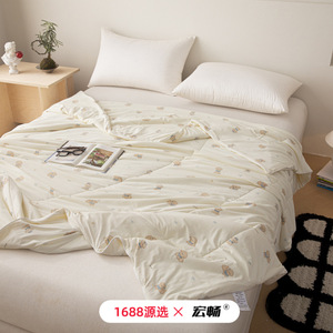 Summer Kids Cooling Blanket 1.5-2 Jin <b>Large</b> Square Reactive Printing Cartoon Print Thin Air Conditioning Blanket - Product Image 1