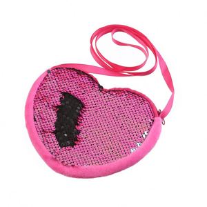 Monedero pequeño con lentejuelas en forma de corazón para niños y niñas, monedero adorable de color caramelo con cremallera, bolso pequeño de moda para niños - Product Image 3