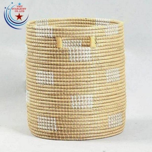 Cesta de Almacenamiento Plegable de Jacinto de Agua y Pasto Marino de Alta Calidad con Asa, Organizador para el Hogar, Precio de Fábrica, Vietnam - Product Image 3