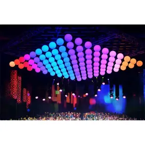 Venta al por mayor 8 bola de discoteca-Cabrestante RGB dmx, luces cinéticas, Bola de elevación led DMX, Bola de esfera cinética, venta al por mayor