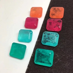 <span class=keywords><strong>Piedra</strong></span> preciosa suelta personalizada, grieta de hielo, <span class=keywords><strong>piedra</strong></span> de fusión de cuarzo, Esmeralda, cristal sintético, <span class=keywords><strong>piedra</strong></span> de fusión sintética - Product Image 1