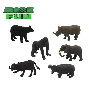 優れた技量PVC動物のおもちゃリアルな盛り合わせ6PCSジャングル動物の置物環境に優しいMINI野生動物のおもちゃ