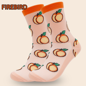 Chaussettes de cyclisme Fruit, logo classique, chaussettes en maille de nylon, chaussettes respirantes personnalisées, chaussettes de printemps - Product Image 1