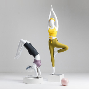 Maniquí de Yoga de Medio Cuerpo con Cabeza, Texturizado en Fibra de Vidrio de Alta Calidad, para Exhibición de Joyería para Niñas y Adultas - Product Image 4