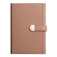 Nouveau carnet de notes de réunion de bureau simple A5, couverture en simili cuir, logo personnalisable, coffret cadeau souvenir