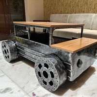 Vitrine automobile en bois de style Jeep, faite à la main, pour la décoration de restaurants et de salons