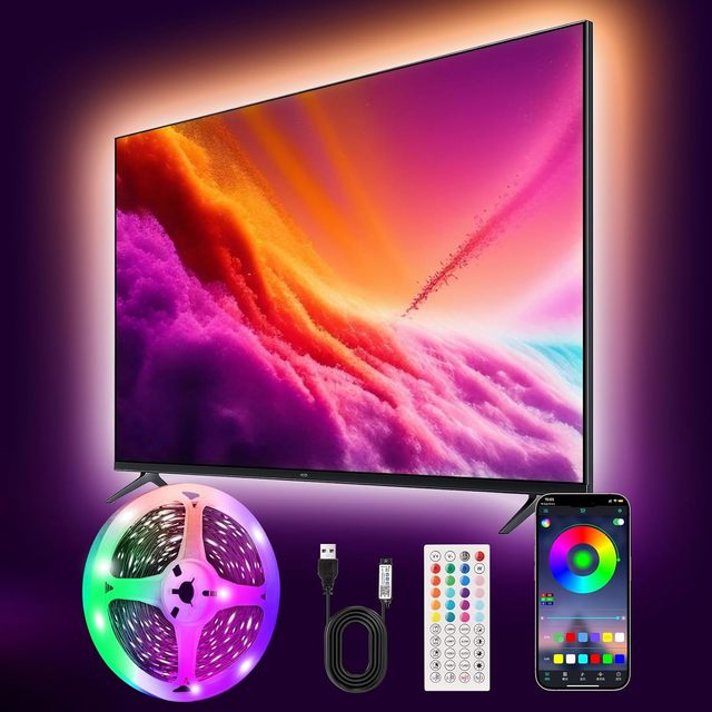 3.5m TV Reactive LED Lights RGB IC Music Sync Color Changing APP Remote Control TV LED Backlight with Camera