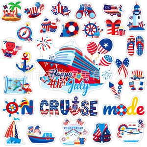 Aimant de pare-chocs à rayures du drapeau national pour croisière maritime du 4 juillet, le plus vendu pour l'exportation, autocollant mural pour porte de bateau de croisière pour la Journée de l'Indépendance - Product Image 5