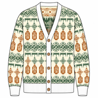 Vente directe usine : Cardigan en laine pour homme, col en V, respirant, printemps, avec logo jacquard personnalisé