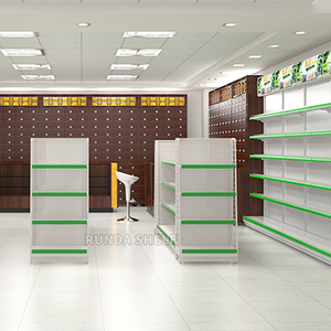 Estanterías de Supermercado, Góndola de <span class=keywords><strong>Farmacia</strong></span>, Estantería Metálica Runda, Exhibidor RZ de Doble Cara, Ligero, con Excelente Iluminación - Product Image 6