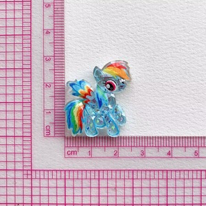 Cute <b>Sweet</b> Fidings Pony Colorful Glitter Resin Charms Cartoon Anime DIY Jewelry Making Supplies Kids Craft Accessories - Product Image 4