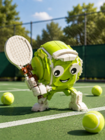 Kit de construction de briques de tennis en plastique ABS, échelle 1:12, DIY, personnalisable, objet de collection, cadeau, décoration, éducatif pour enfants