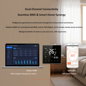 Thermostat intelligent programmable OEM pour climatiseur HVAC, contrôleur de thermostat de ventilo-convecteur Modbus Wifi 220v - Product Image 4
