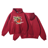Sudaderas con Capucha de Invierno de 350GSM, Estilo Hip Hop, Oversize, Corte Holgado, Gruesas, Lisas, Sin Cordón, Impresión Digital, OEM ODM, Personalizadas, 2 Piezas