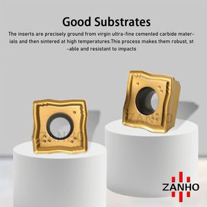 SOMT掘削インサートOEM ZANHOブランド全角全角加工スクエア形状PVDコーティング超微細セメント入りカーバイド - Product Image 2