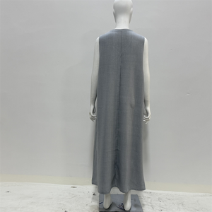Abito Estivo da <span class=keywords><strong>Donna</strong></span> Taglie Forti, Modello Midi a Trapezio, in <span class=keywords><strong>Cotone</strong></span> e Lino Eco-Friendly, Traspirante, Casual - OEM/ODM Ingrosso - Product Image 3