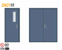 Porte coupe-feu moderne en acier homologuée UL, 60/120/180 minutes, avec dispositif anti-panique, en fibre de verre, vente directe usine
