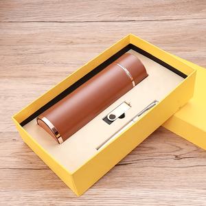 Individuelles Logo Luxuriöses Metall 3-in-1 Werbegeschenkset mit Thermoskanne, Stift & USB-Stick - Geschäfts-Geschenkbox - Product Image 2