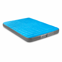 Matelas Gonflable Double avec Pompe Électrique, PVC Floqué Portable 22cm pour Maison, Camping, Hôtel, Extérieur, Vente en Gros