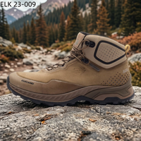 Botas de Senderismo de Gamuza Impermeables para Hombre ELKLAND, Puntera Cerrada, Suela de Goma, Entresuela de EVA, Zapatos de Trekking para Todas las Estaciones