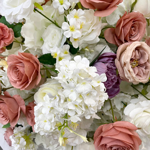 ดอกไม้ประดิษฐ์ทรงกลมสีขาวและสีส้มไหม้ ขนาด 50-80 ซม. สำหรับตกแต่งงานแต่งงาน รุ่นใหม่ล่าสุด - Product Image 4