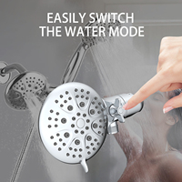 Accessoires de salle de bain : Robinet de douche à commande par interrupteur finition chromée, mitigeur de douche à sortie unique pour douches modernes