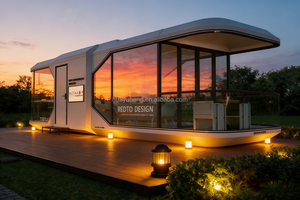 Maison-capsule modulaire préfabriquée en acier moderne et contemporaine, hôtel, bureau, immeuble, appartement, utilisation écologique, alimentée à l'énergie solaire - Product Image 5