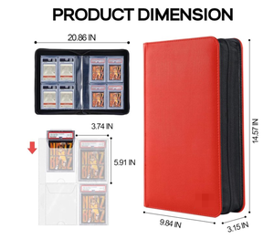 Reliure de cartes de qualité supérieure en PU écologique à 9 pochettes pour le baseball, les cartes à collectionner, YuGiOh, Pokemoned, stockage classé - Product Image 4