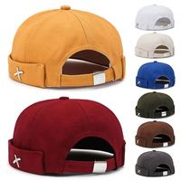 Gorra de béisbol Sin borde de moda, visera Retro, puño enrollado, gorra de melón Docker, ajustable para hombre, Calavera, moda, marinero, deporte, sombreros para papá