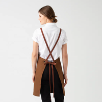 DUOLAI Tablier de cuisine personnalisé en toile Tablier pour enfants Barista Tablier de cuisine naturel 100% coton Tabliers de cuisine en toile pour hommes