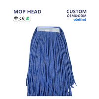 Tête de balai serpillère en coton et polyester durable, haute densité, absorbante, lavable, pour nettoyage industriel et domestique
