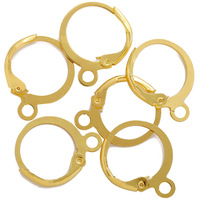 100 Pièces/Sac Supports de Boucles d'Oreilles Métal Français à Clipser avec Boucle Fermoir Base pour la Fabrication de Bijoux Accessoires DIY